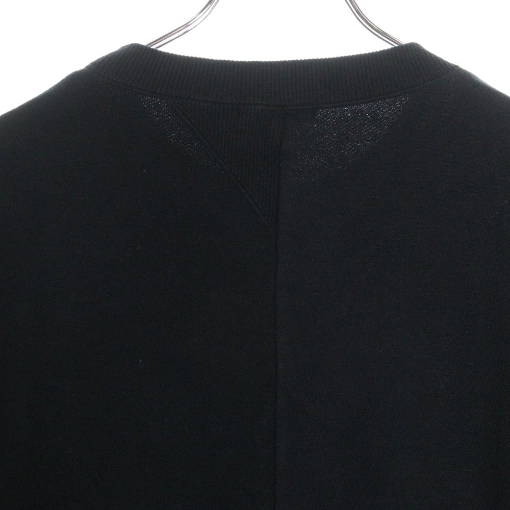UNDERCOVER ISM(アンダーカバーイズム) 22SS SWEAT SHIRTS 再構築パッチワーク コットン クルーネック スウェット トレーナー ブラック UI1B4801