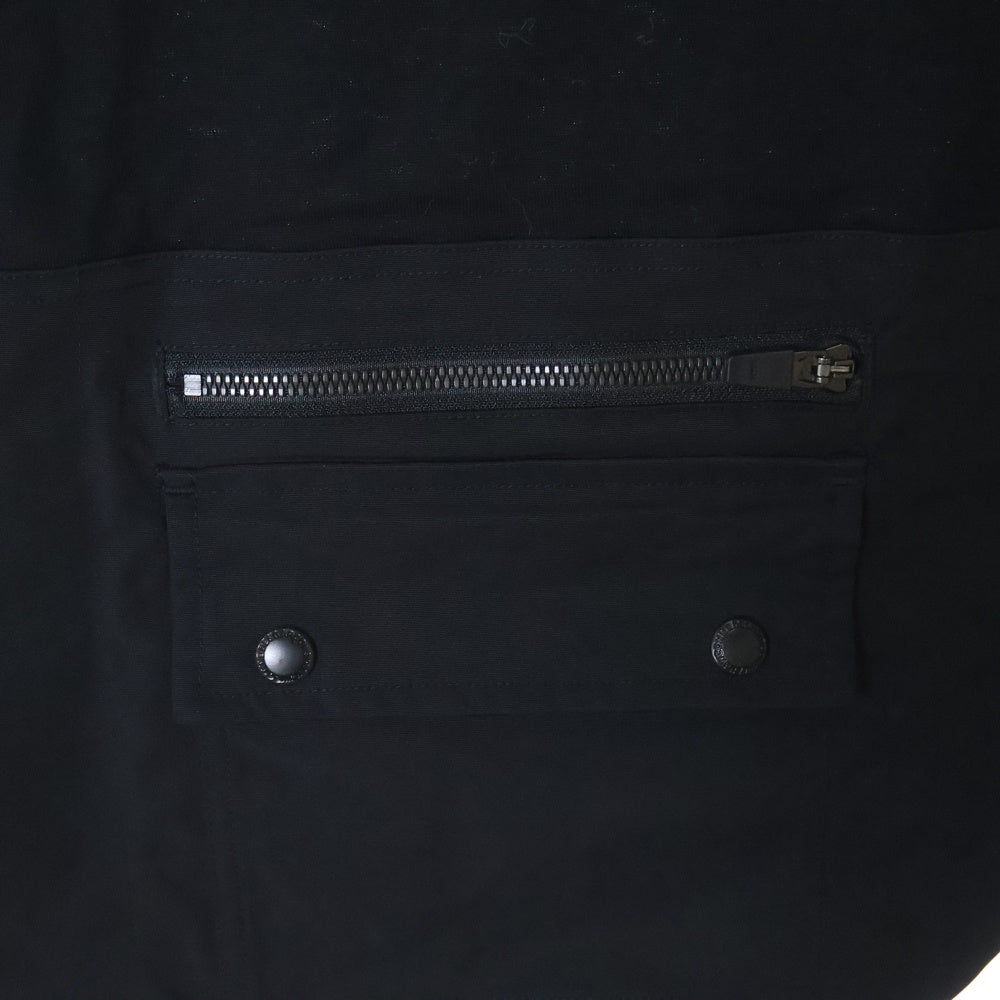 JUNYA WATANABE COMME des GARCONS(ジュンヤワタナベ コムデギャルソン) 24SS AD2023 裾ポケットデザイン クルーネック コットン 半袖Tシャツ カットソー ブラック WM-T001