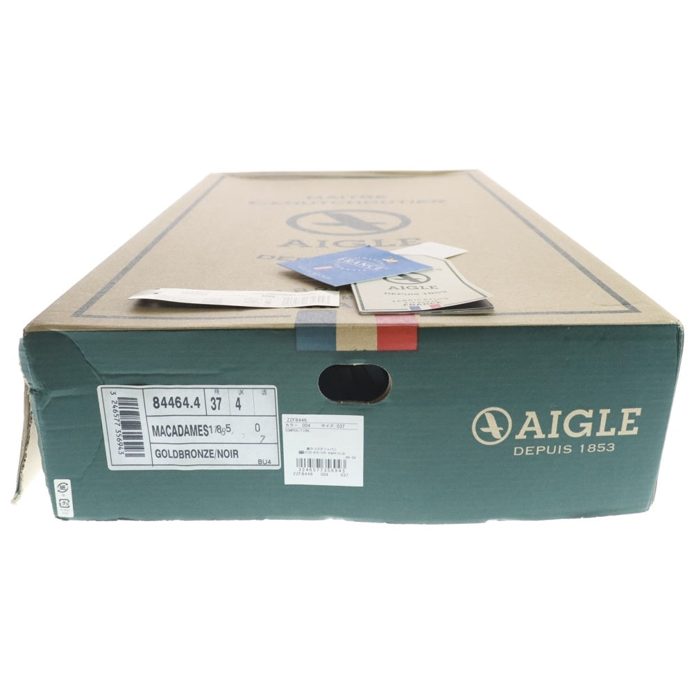AIGLE(エーグル) マカダム レインロングブーツ ベルトデザイン ブラウン レディース