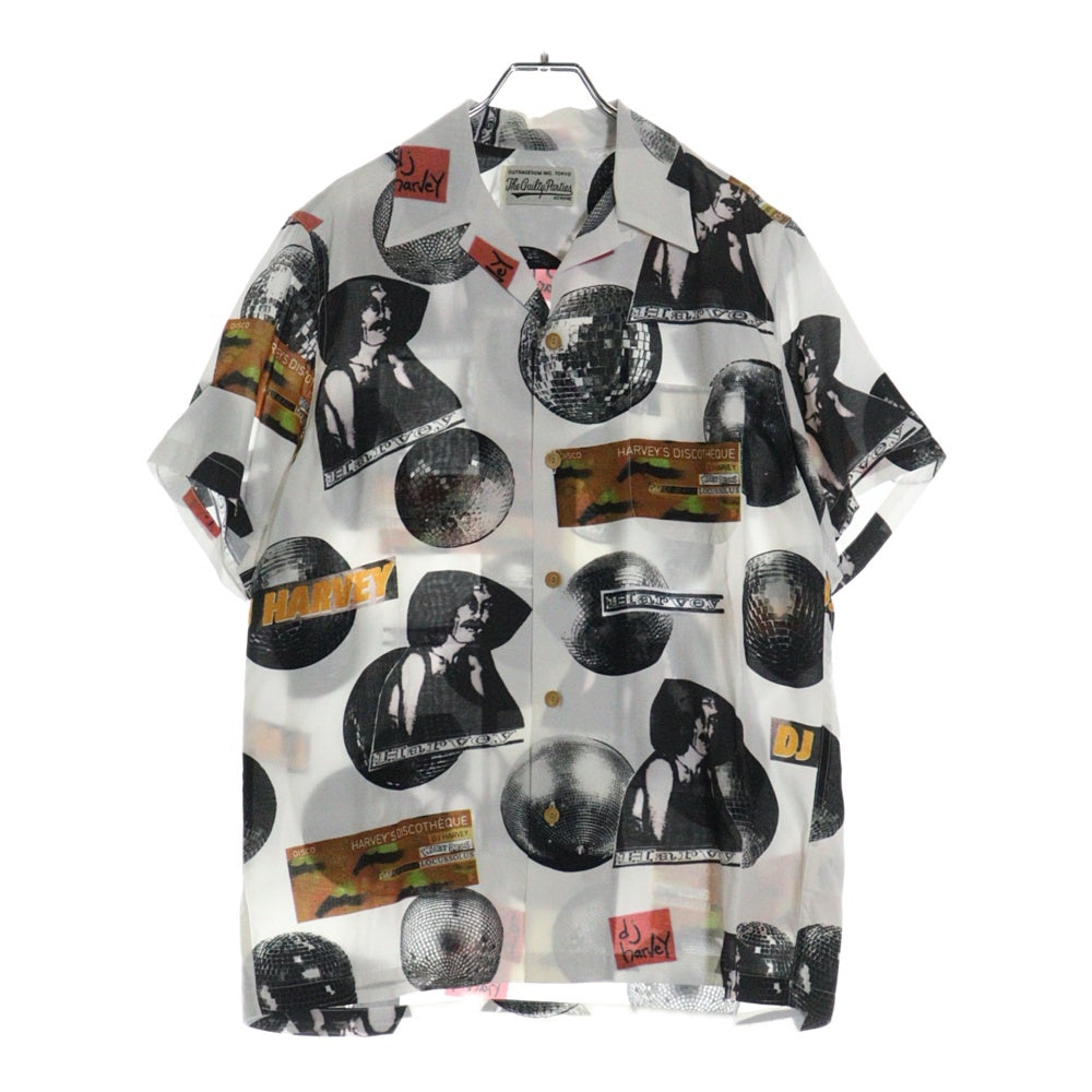 WACKO MARIA(ワコマリア) 18SS ×DJ HARVEY HAWAIIAN SHIRT ディージェー ハーヴィー ハワイアン 総柄 開襟 ハワイアンシャツ 半袖シャツ ホワイト