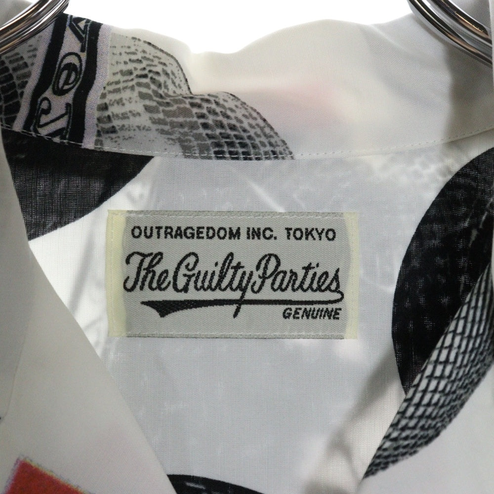 WACKO MARIA(ワコマリア) 18SS ×DJ HARVEY HAWAIIAN SHIRT ディージェー ハーヴィー ハワイアン 総柄 開襟 ハワイアンシャツ 半袖シャツ ホワイト