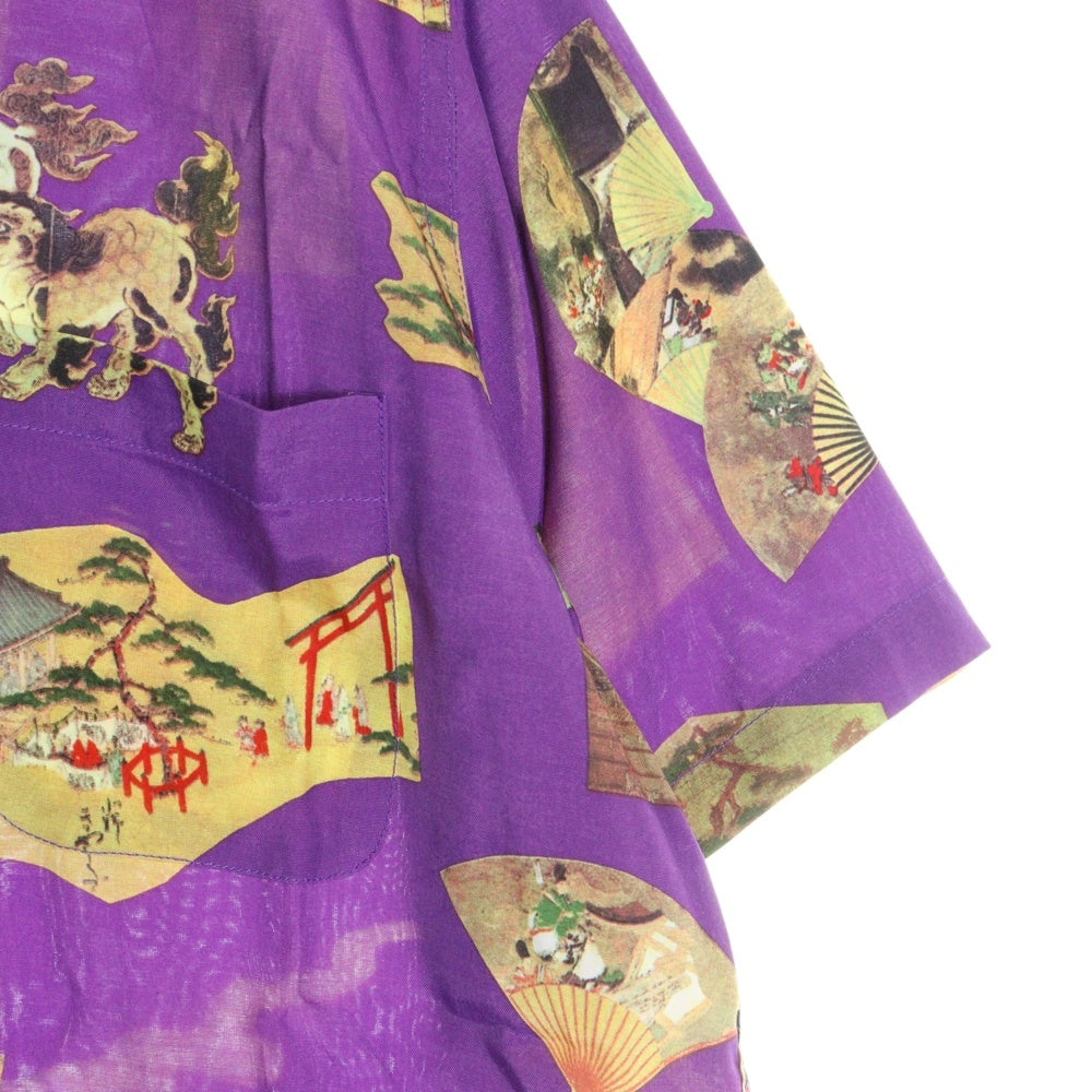 WACKO MARIA(ワコマリア) JAPAN HAWAIIAN SHIRT ジャパン 総柄 開襟 ハワイアンシャツ 半袖シャツ パープル