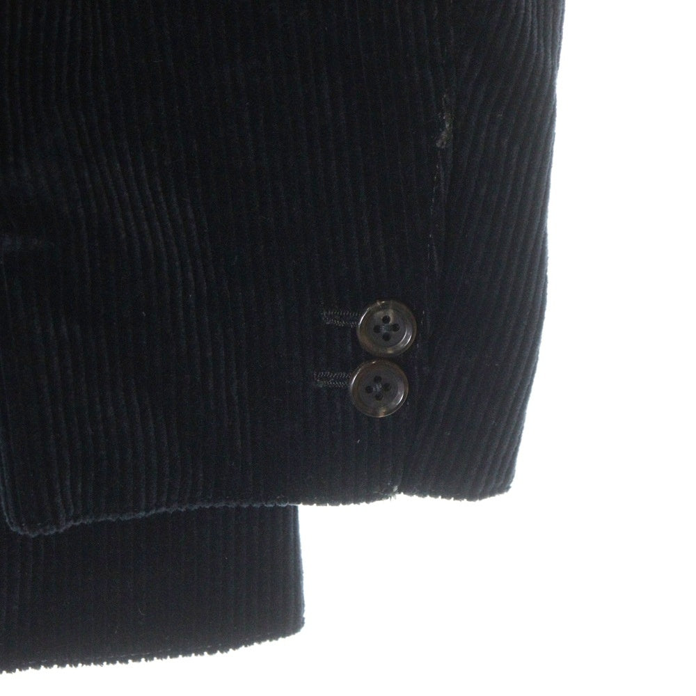 WACKO MARIA(ワコマリア) 20AW UNCONSTRUCTED JACKET DUCA VISCONTI アンコンストラクテッド ダブルフラップポケット コーデュロイ テーラードジャケット ブラック 20FW-WMO-JK03