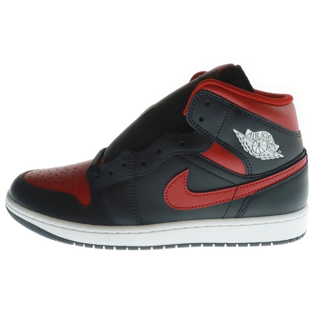 NIKE(ナイキ) AIR JORDAN 1 MID BRED エアジョーダン1 ブレッド ミッドカットスニーカー ブラック/レッド US10/28cm DQ8426-067