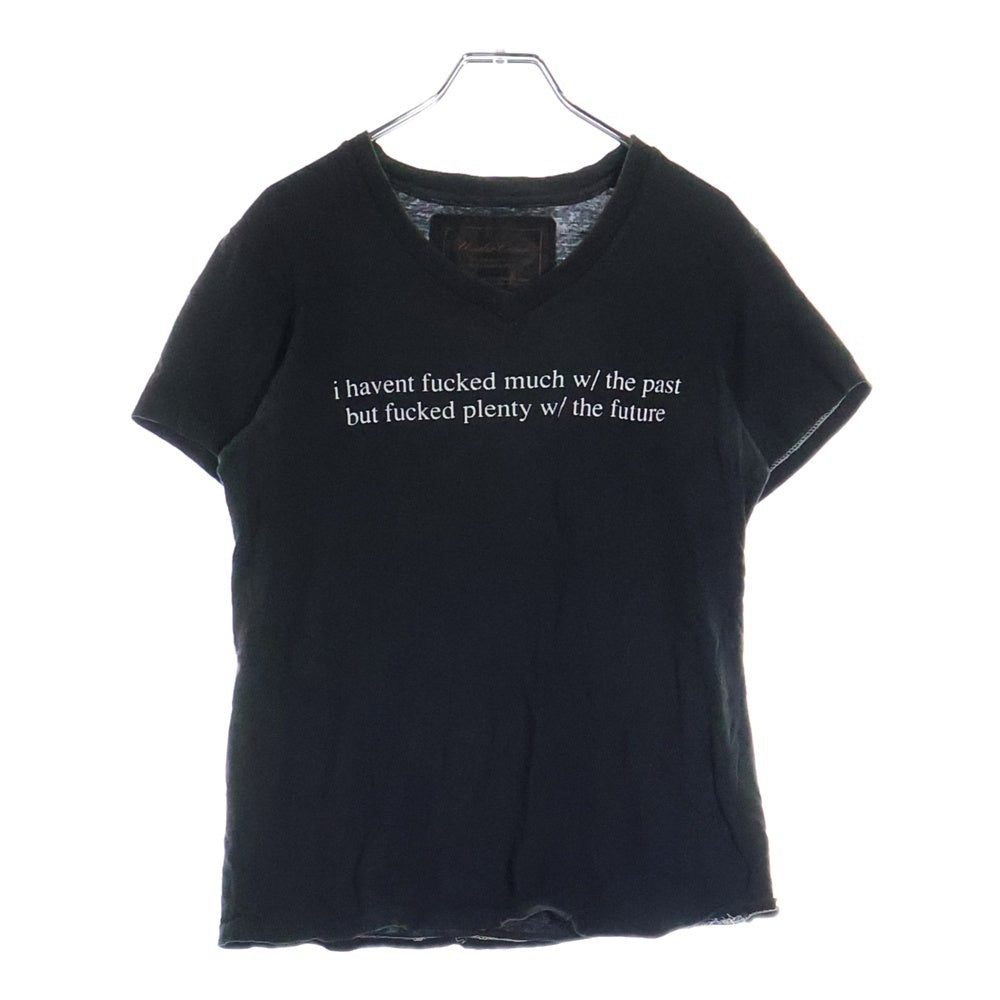 UNDERCOVER(アンダーカバー) 05AW Arts and Crafts期 グラフィックプリント Vネック半袖Tシャツ カットソー ブラック 5A419