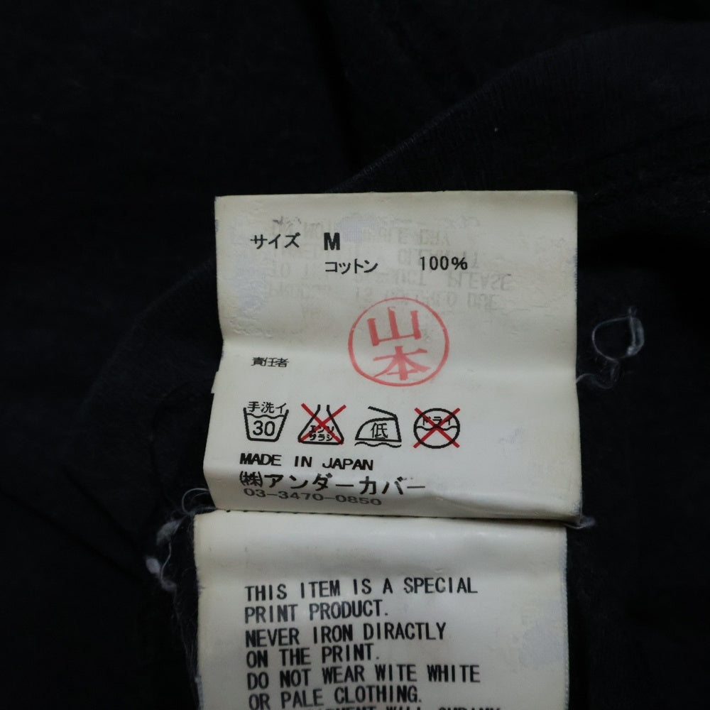 UNDERCOVER(アンダーカバー) GILA ギラ 両面プリント クルーネック半袖Tシャツ カットソー ブラック