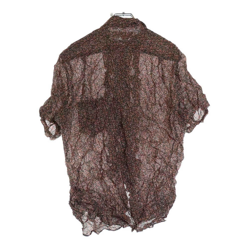 COMME des GARCONS SHIRT(コムデギャルソンシャツ) 03SS AD2002 フラワーモチーフ 花柄 ワッシャー加工 半袖シャツ マルチ レディース S11156