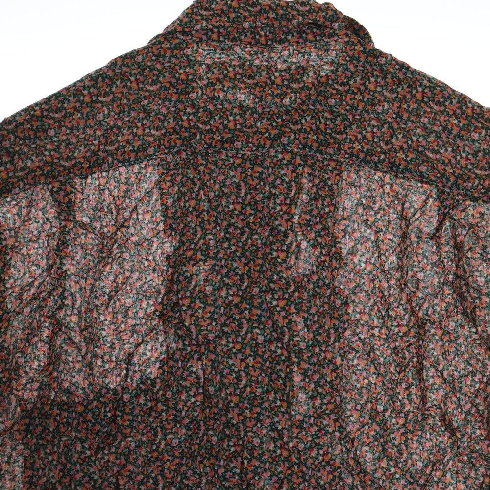 COMME des GARCONS SHIRT(コムデギャルソンシャツ) 03SS AD2002 フラワーモチーフ 花柄 ワッシャー加工 半袖シャツ マルチ レディース S11156