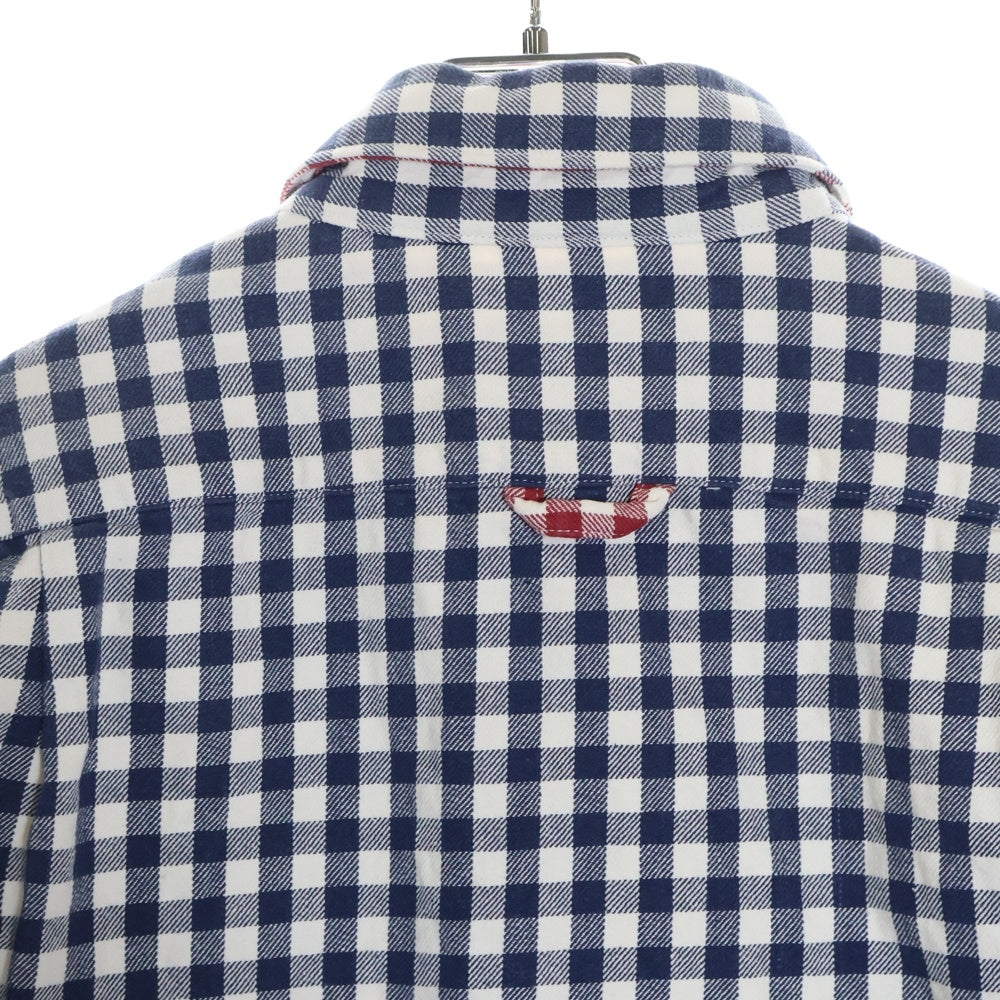 STUSSY(ステューシー) AUTHENTIC GEAR アスレチックギア 7分丈 ギンガムチェック シャツ ホワイト/ブルー