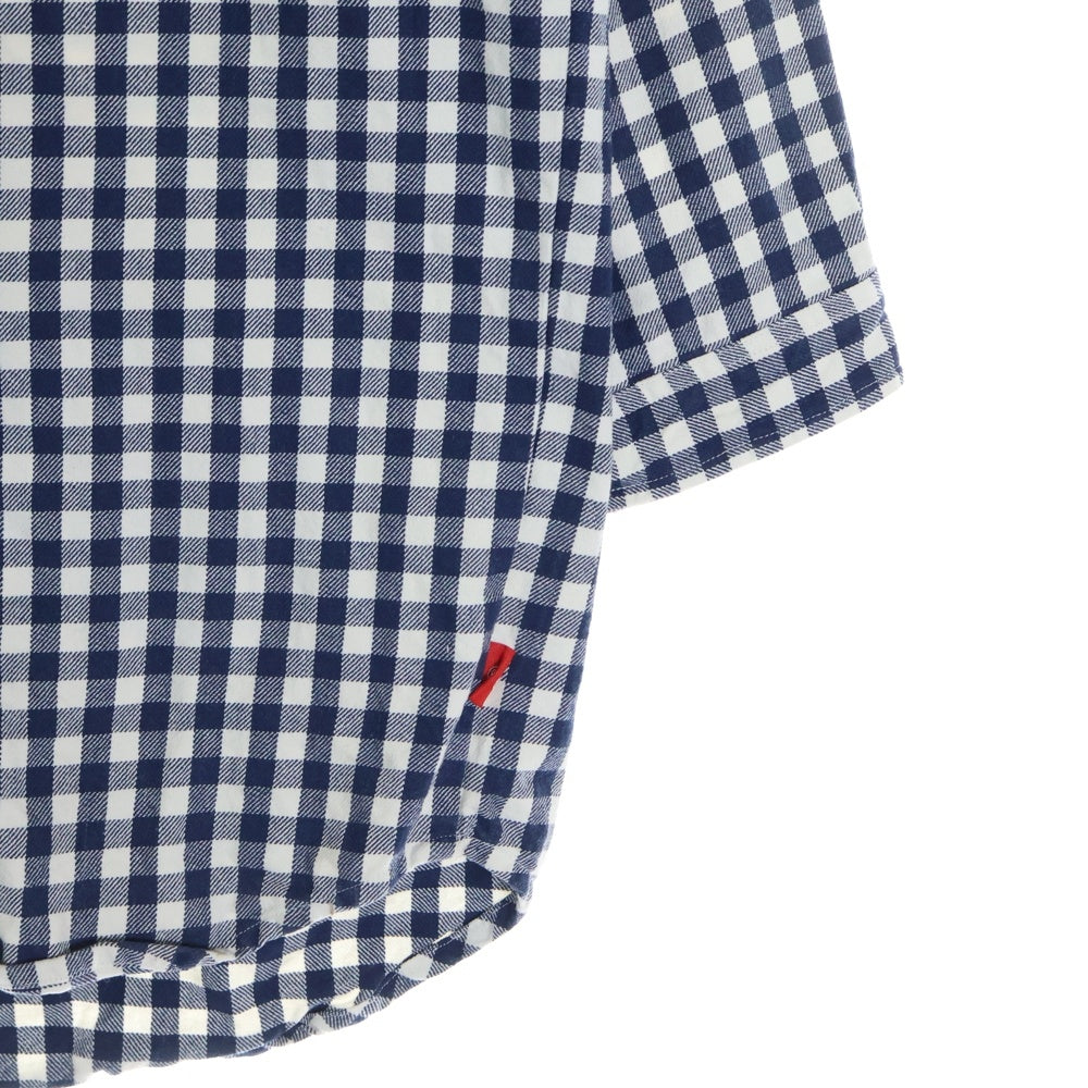 STUSSY(ステューシー) AUTHENTIC GEAR アスレチックギア 7分丈 ギンガムチェック シャツ ホワイト/ブルー