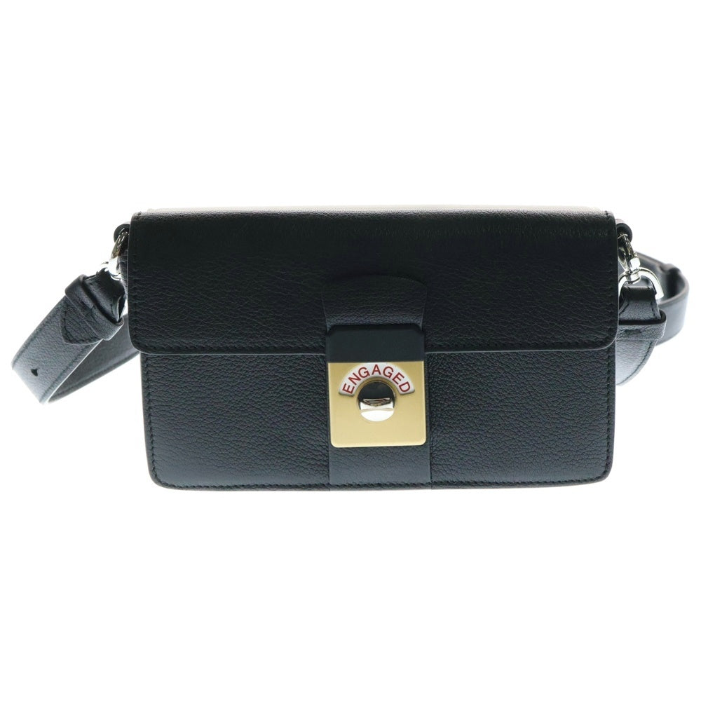 Maison Margiela(メゾンマルジェラ) NEW LOCK ニューロック ゴートレザー ショルダーバッグ ブラック/ホワイト SB1WD0002 P4773 T8013