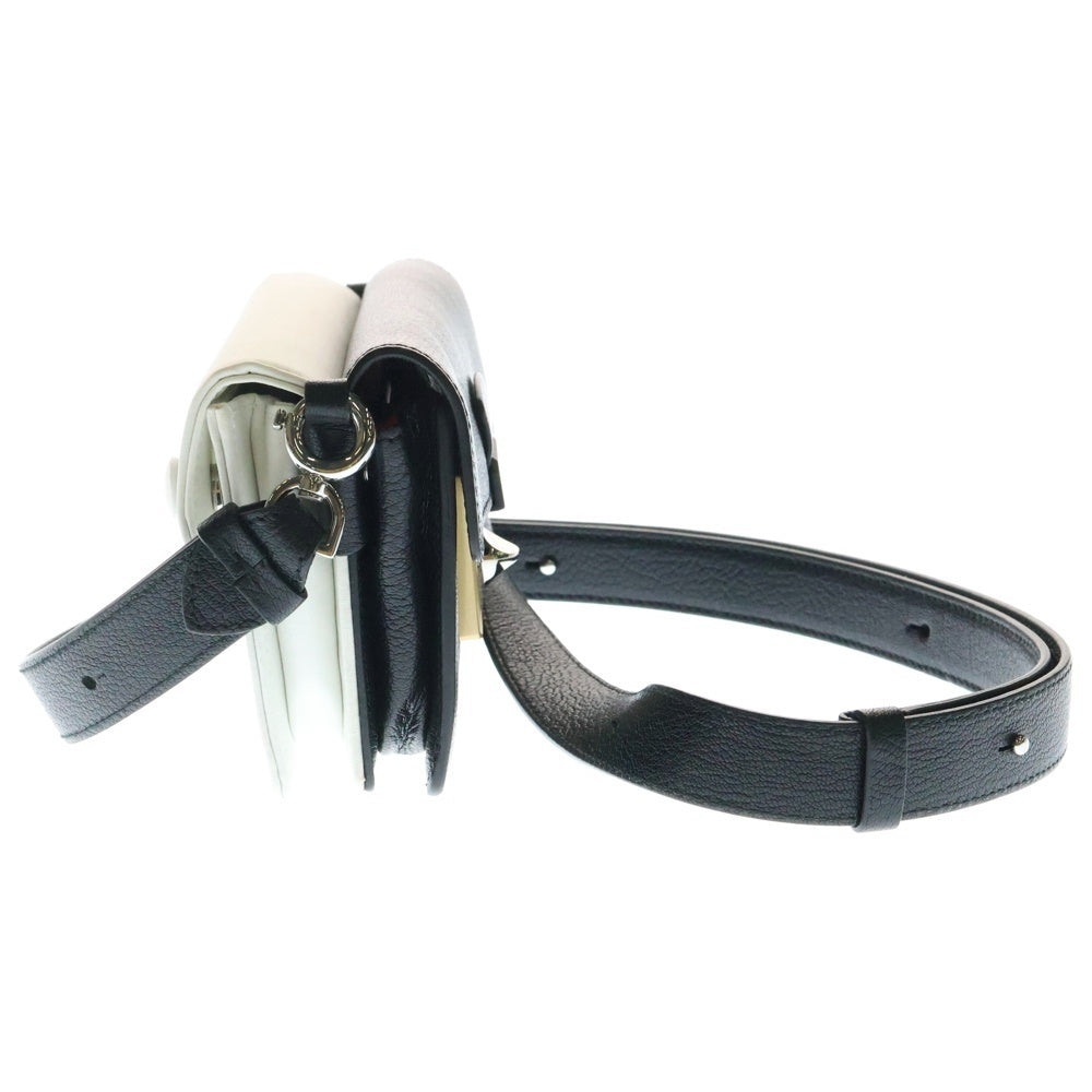 Maison Margiela(メゾンマルジェラ) NEW LOCK ニューロック ゴートレザー ショルダーバッグ ブラック/ホワイト SB1WD0002 P4773 T8013