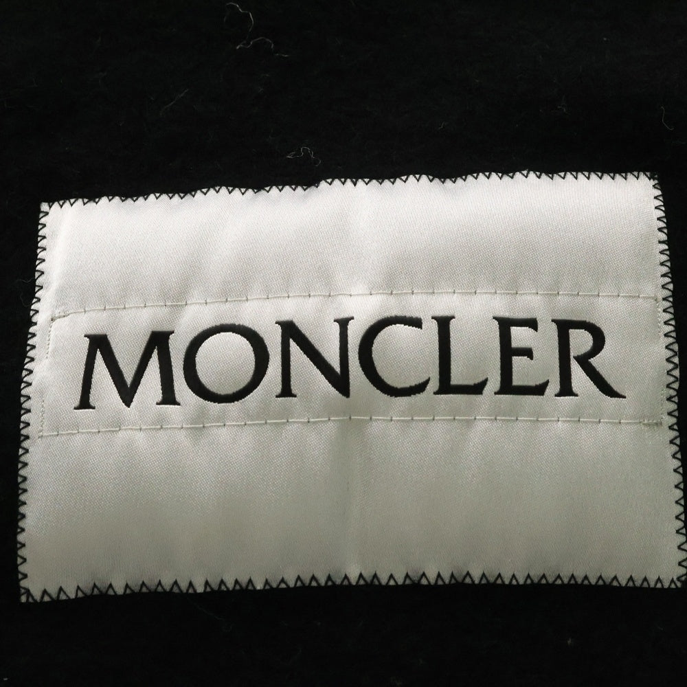 MONCLER(モンクレール) 21AW ロゴパッチ ウール フリンジ マフラー ブラック G20933C00013 595MA