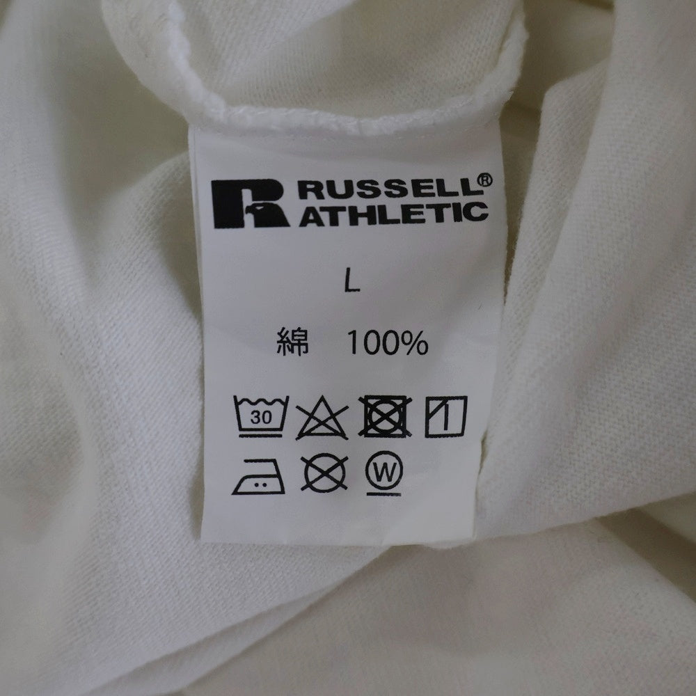 NEIGHBORHOOD(ネイバーフッド) 24SS ×RUSSELL ATHLETIC NH CREWNECK SS ラッセル アスレティック プリント クルーネック ラグランスリーブ コットン 半袖 Tシャツ カットソー 241XRRUN-CSM03