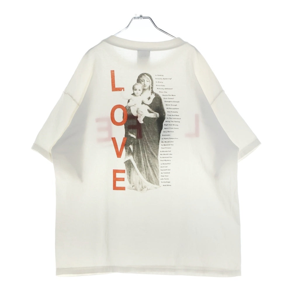 SAINT MICHAEL(セントマイケル) 23SS LIFE MARIA ライフ マリア 両面プリント クルーネック コットン 半袖 Tシャツ カットソー ホワイト SM-S23-0000-020