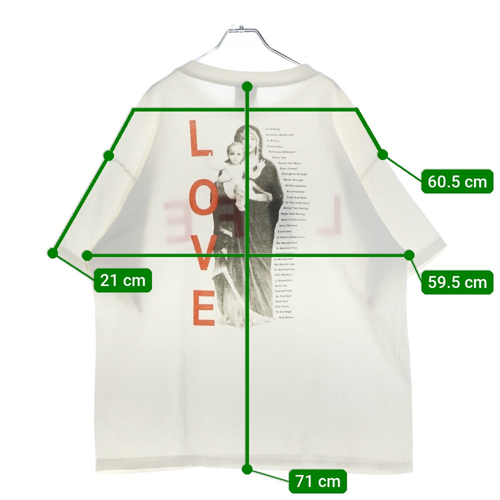 SAINT MICHAEL(セントマイケル) 23SS LIFE MARIA ライフ マリア 両面プリント クルーネック コットン 半袖 Tシャツ カットソー ホワイト SM-S23-0000-020