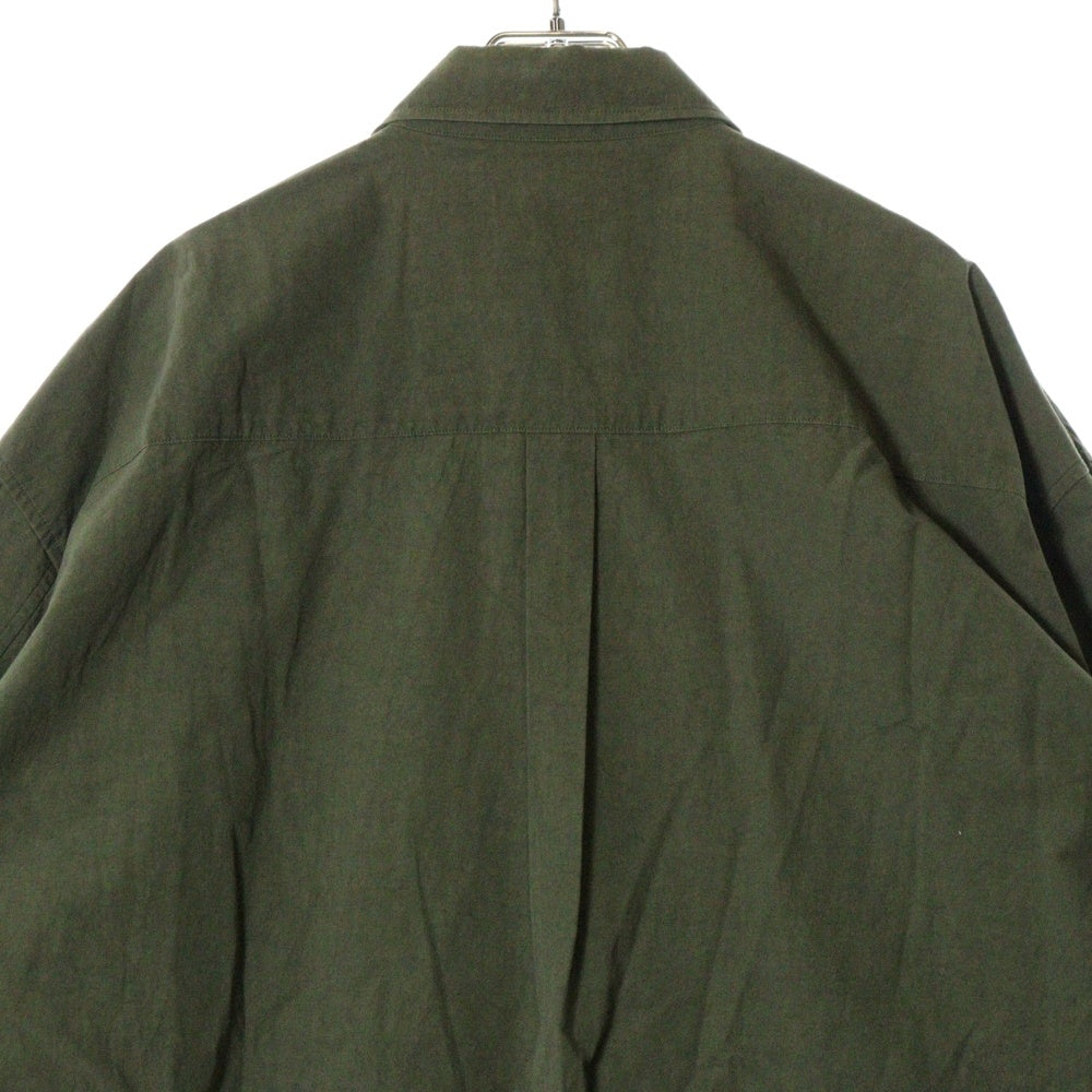 Stein(シュタイン) OVERSIZED MILITARY SHIRT オーバーサイズ ミリタリー コットンリネン 長袖シャツ カーキ ST.367