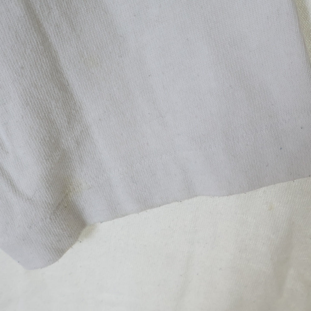 COMOLI(コモリ) 23AW コットン フットボール クルーネック長袖Tシャツ カットソー ホワイト Y03-05004