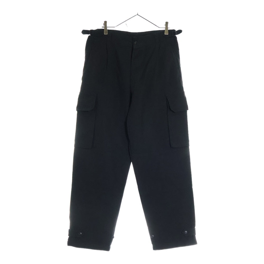 COMOLI(コモリ) 22SS 6P コットン ワイド カーゴパンツ ブラック V01-03012