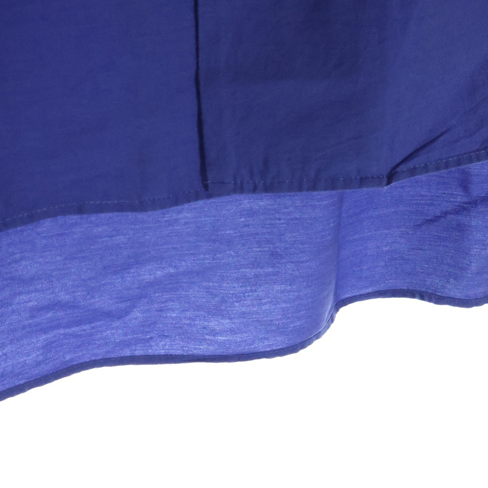 POLYPLOID(ポリプロイド) CAMP COLLAR SHIRT コットンシルク キャンプ オープンカラー 半袖シャツ ブルー 11-C-10