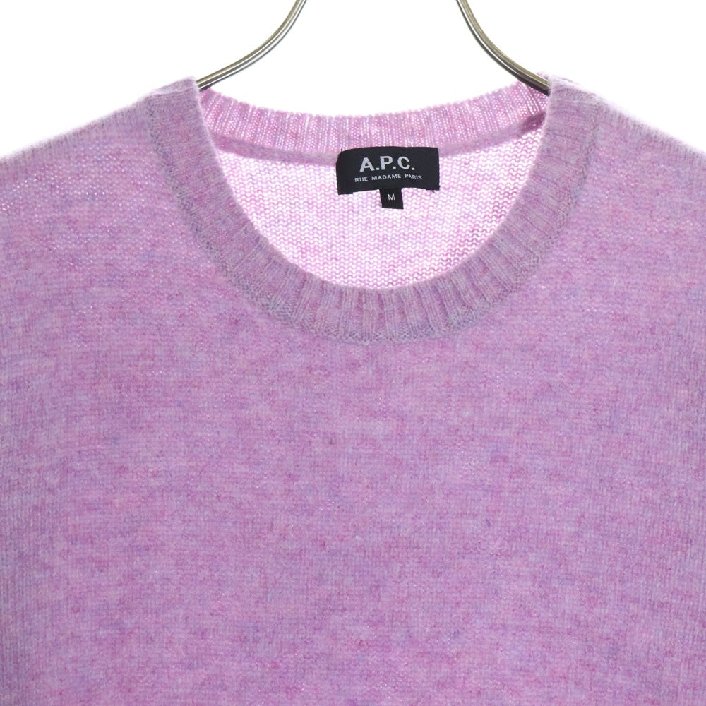 A.P.C(アーペーセー) ウール クルーネック ニット セーター ピンク 24201-1-87531