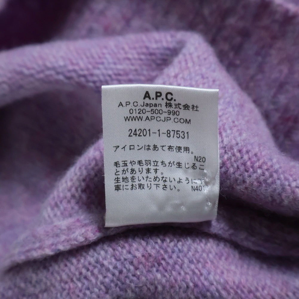 A.P.C(アーペーセー) ウール クルーネック ニット セーター ピンク 24201-1-87531