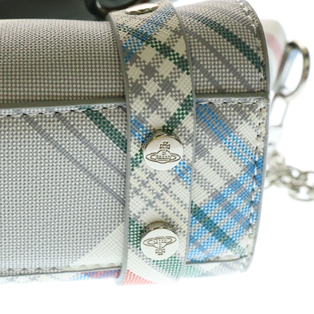 Vivienne Westwood(ヴィヴィアンウエストウッド) Betty トリコロール チェック レザー スモール 2WAY ハンドバッグ レディース マルチカラー