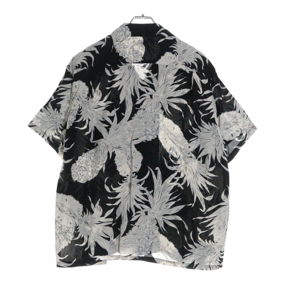 SUN SURF(サンサーフ) RAYON HAWAIIAN SHIRT ISLAND PINEAPPLE レーヨン ハワイアン シャツ アイランド パイナップル 半袖シャツ ブラック/ホワイト SS39413