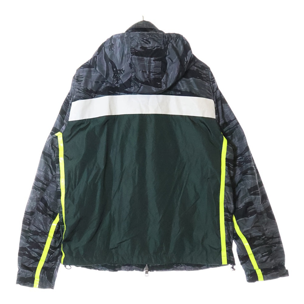 MONCLER(モンクレール) CEZANNE GIUBBOTTO セザンヌ カモ柄 フーデッド ナイロンジャケット ブラック/グレー 510914113935 53599