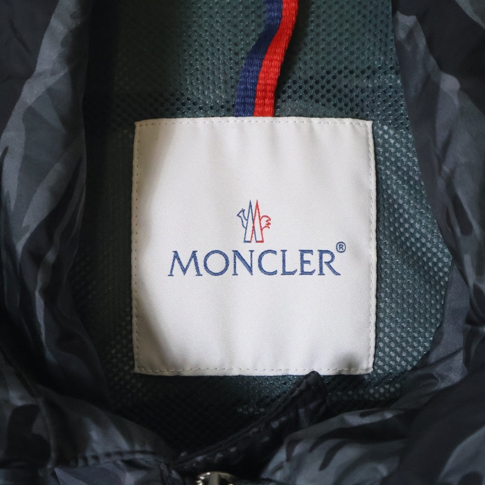 MONCLER(モンクレール) CEZANNE GIUBBOTTO セザンヌ カモ柄 フーデッド ナイロンジャケット ブラック/グレー 510914113935 53599