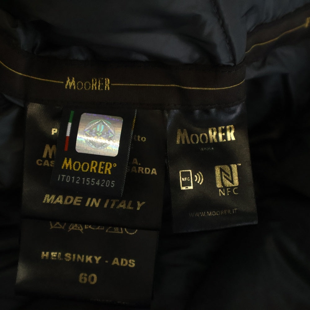 MOORER(ムーレー) HELSINKY-ADS イタリア製 ヘルシンキ ファー着脱 フーデッド ダウンコート ブラック