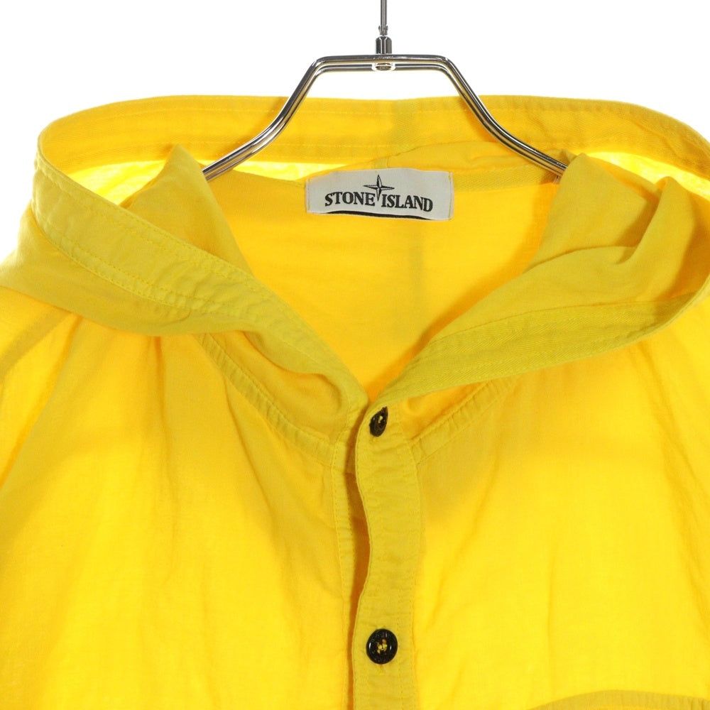 STONE ISLAND(ストーンアイランド) LIGHTWEIGHT COTTON HOODED OVERSHIRT ライトウェイト コットン フーデッド オーバー長袖シャツ イエロー 621511306