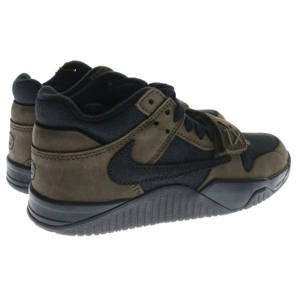 NIKE(ナイキ) ×トラヴィススコット JORDAN JUMPMAN JACK TR CJ1 T-REXX BLACK AND DARK MOCHA ジャンプマンジャック ローカットスニーカー FZ8117-204 US4/23.0cm