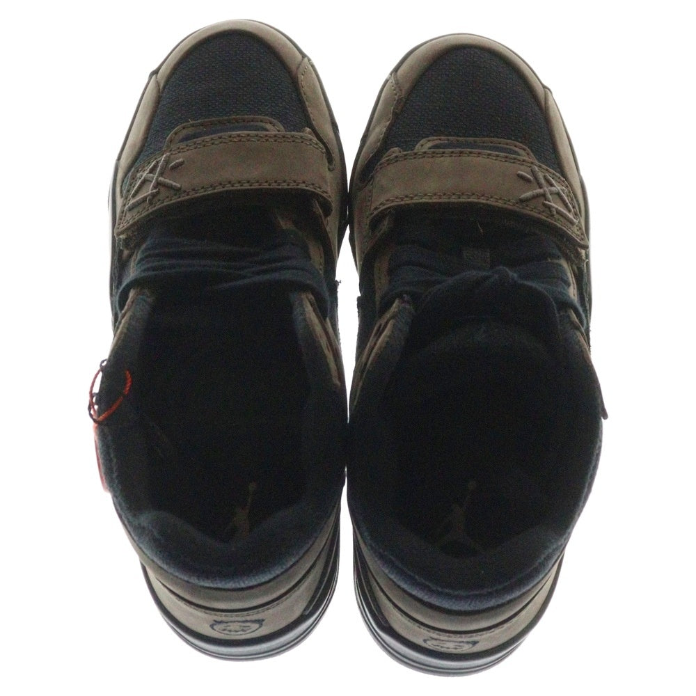 NIKE(ナイキ) ×トラヴィススコット JORDAN JUMPMAN JACK TR CJ1 T-REXX BLACK AND DARK MOCHA ジャンプマンジャック ローカットスニーカー FZ8117-204 US4/23.0cm