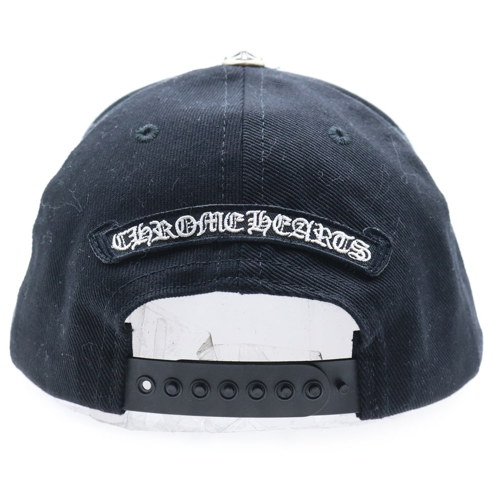 CHROME HEARTS(クロムハーツ) SCROLL LABEL スクロールラベル コットン 6パネル ベースボールキャップ 帽子 ブラック