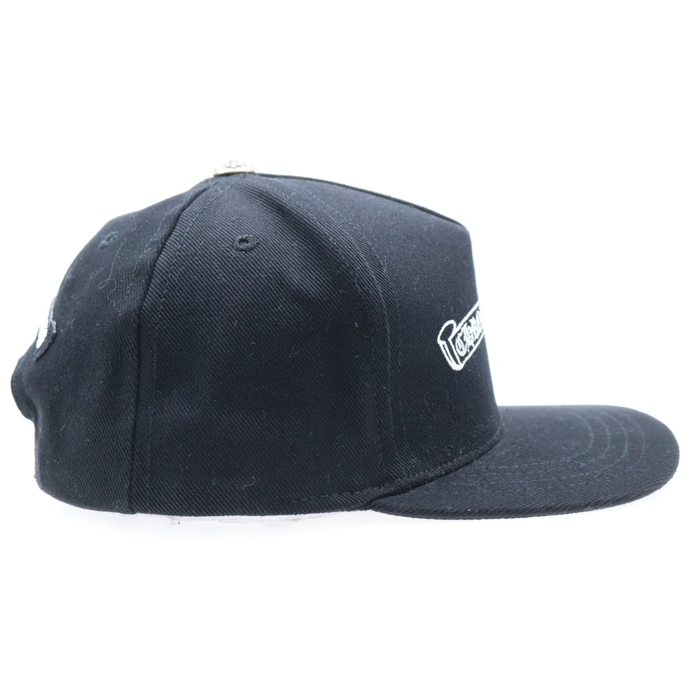 CHROME HEARTS(クロムハーツ) SCROLL LABEL スクロールラベル コットン 6パネル ベースボールキャップ 帽子 ブラック