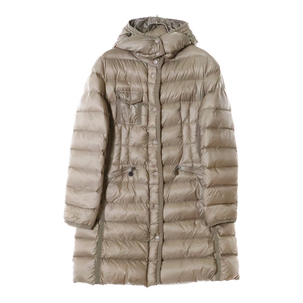 MONCLER(モンクレール) HERMINE エルミンヌ フーディー ロング ダウン ジャケット コート ベージュ レディース 420934933905 53048