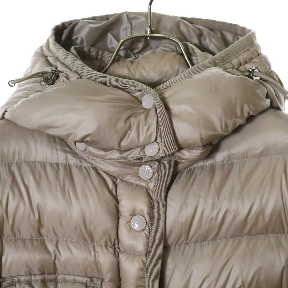 MONCLER(モンクレール) HERMINE エルミンヌ フーディー ロング ダウン ジャケット コート ベージュ レディース 420934933905 53048