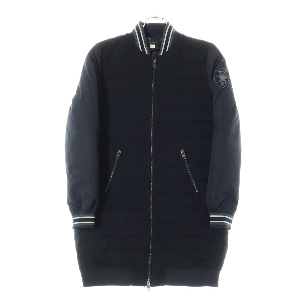 DIESEL(ディーゼル) ダウン ジップアップ ロング ブルゾンコート ブラック レディース