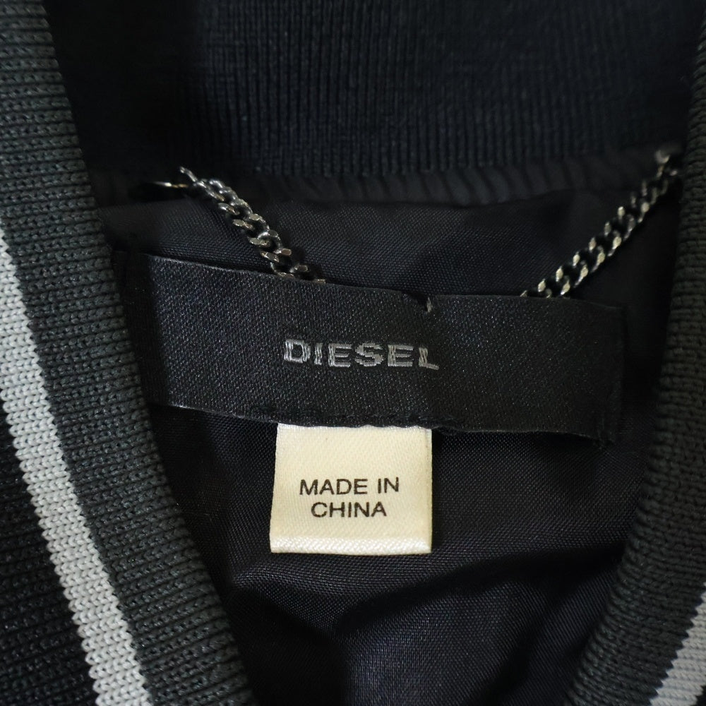 DIESEL(ディーゼル) ダウン ジップアップ ロング ブルゾンコート ブラック レディース