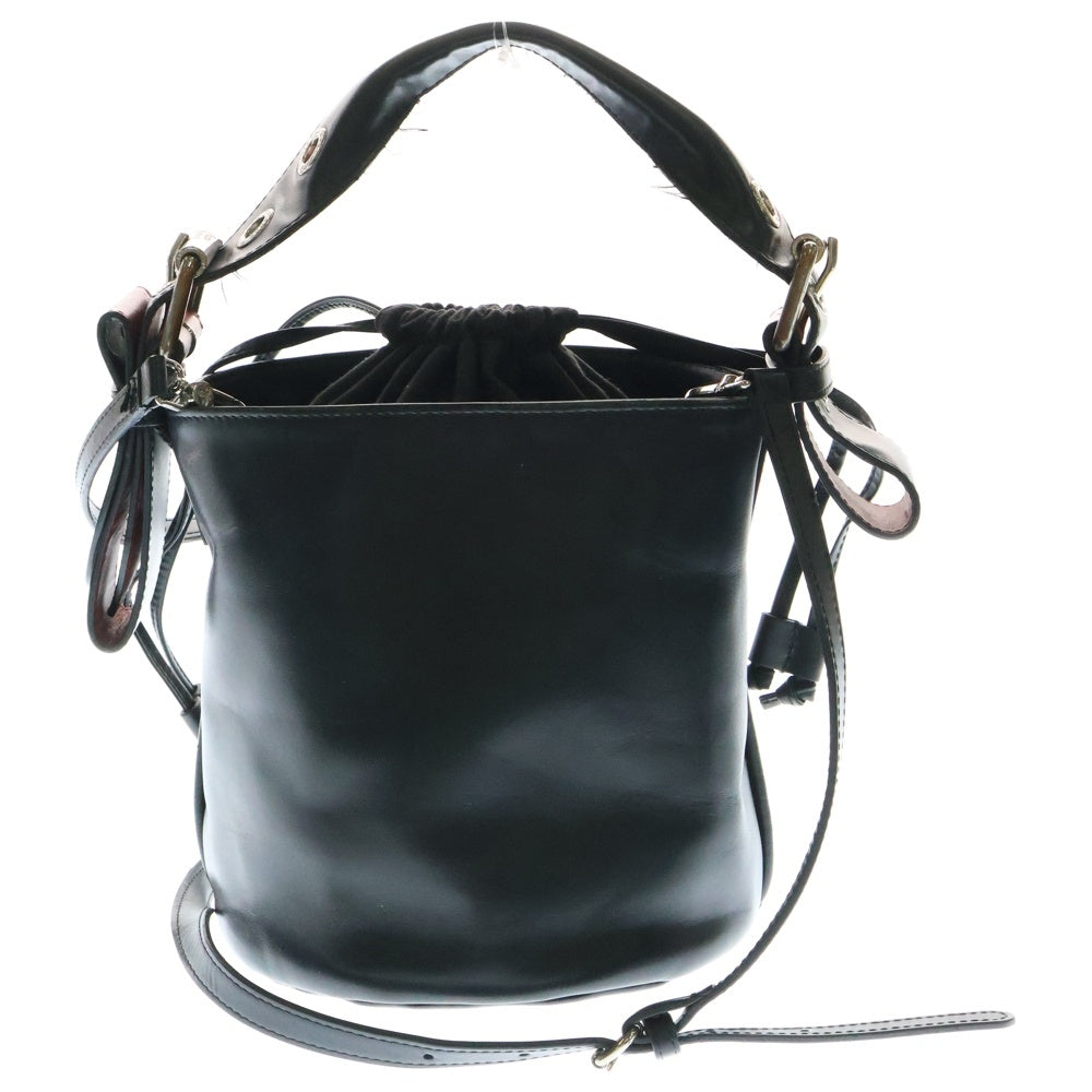 Vivienne Westwood(ヴィヴィアンウエストウッド) PUNK 2WAY BAG パンク レザー オーブモチーフ ショルダー ハンドバッグ ブラック/レッド