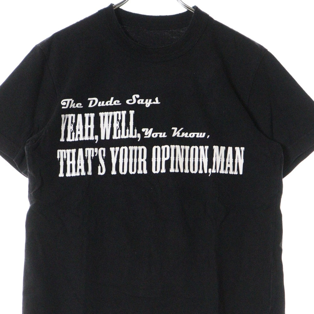 Sacai(サカイ) 20SS BIG LEBOWSKI T-Shirt ビッグリボウスキ プリント クルーネック 半袖 Tシャツ カットソー ブラック 20-0056S