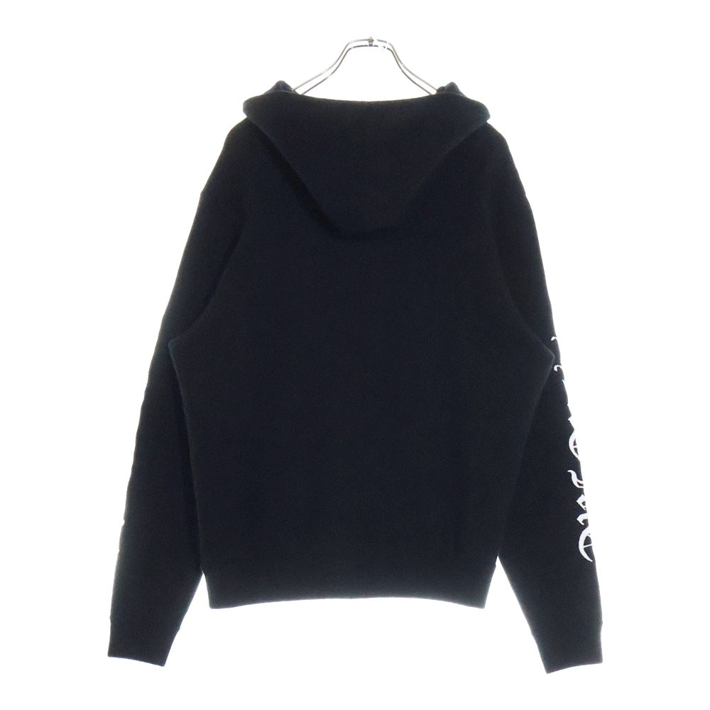 CHROME HEARTS(クロムハーツ) アームロゴエンブロイダリー カシミヤ ニット ジップアップパーカー ブラック