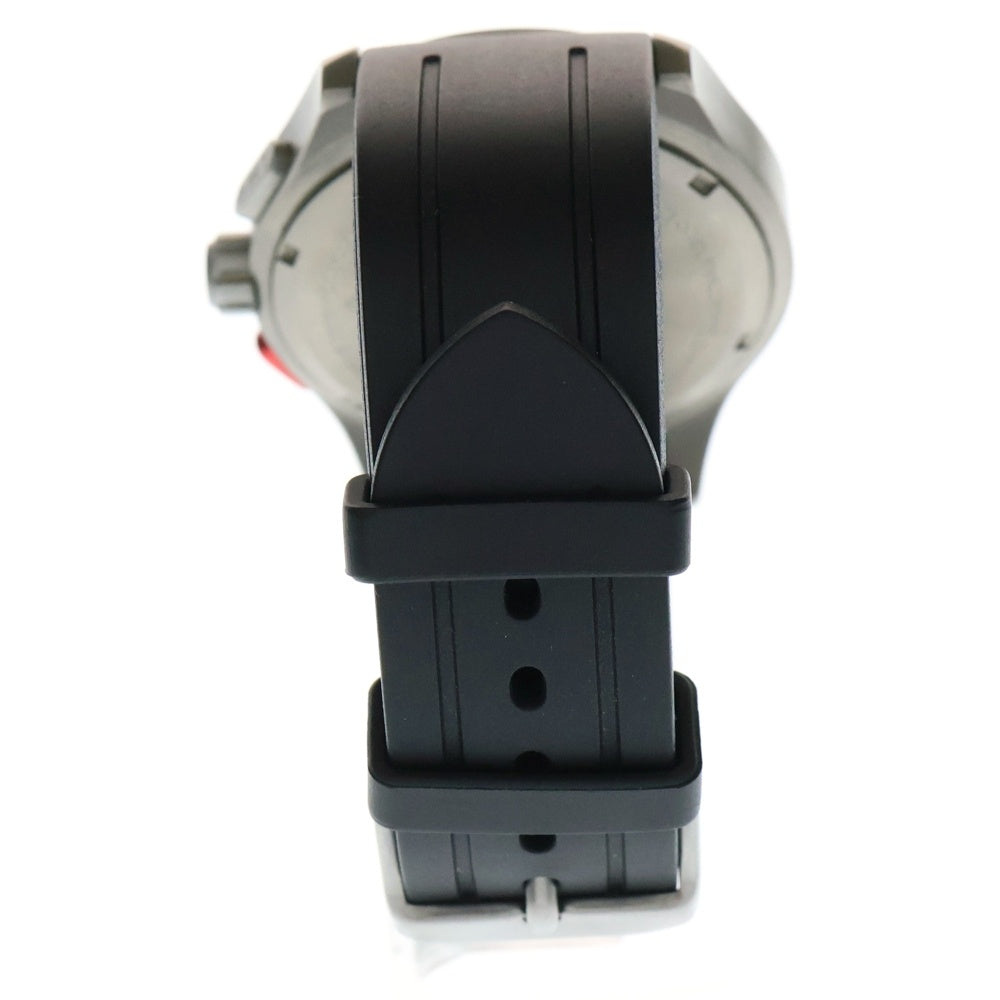 MOMENTUM(モメンタム) VORTECH GMT ALARM クォーツ ステンレススチール ラバーバンド アナログウォッチ 腕時計 シルバー/ブラック 1M-SP58BS1B