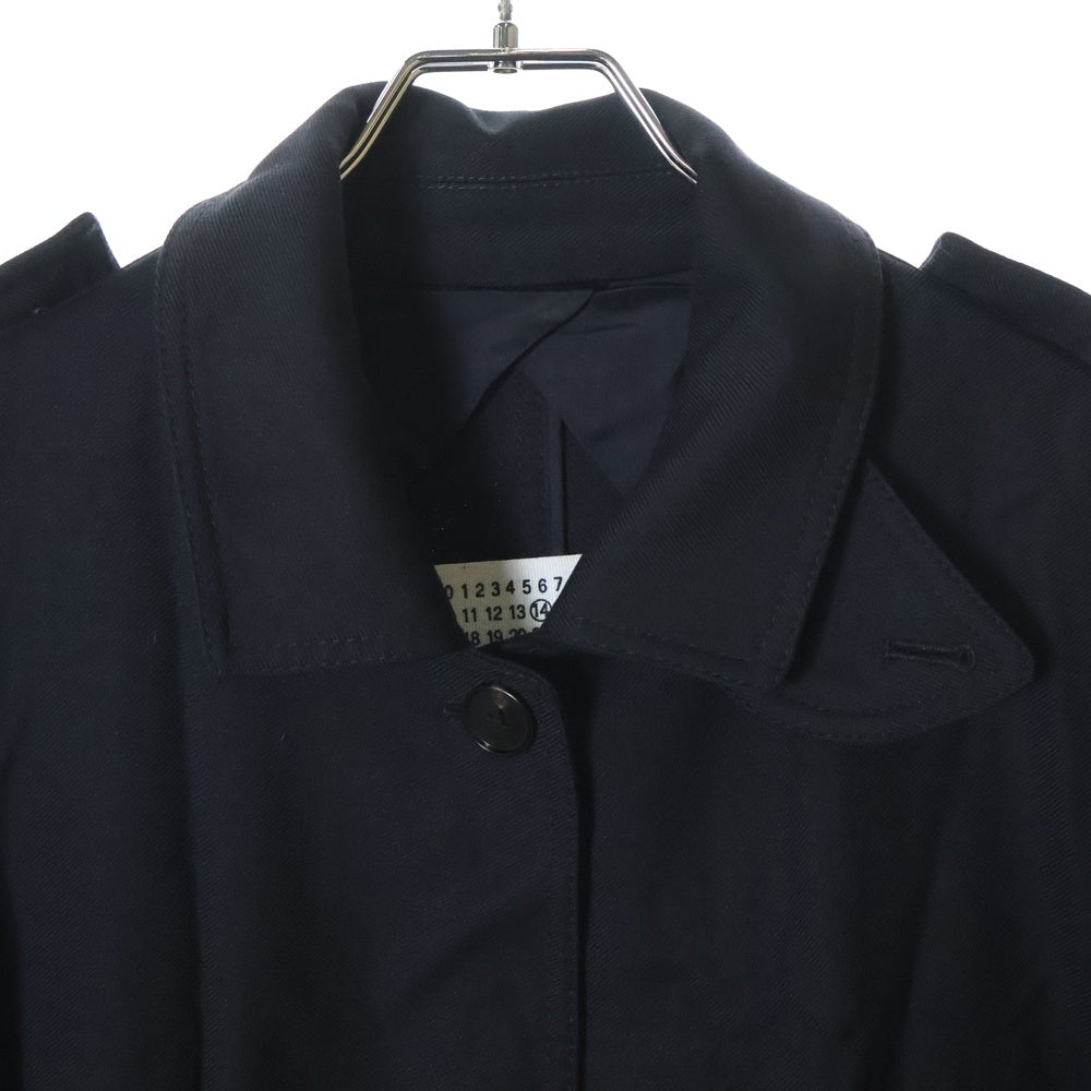 Maison Margiela 14(メゾンマルジェラ) 15SS エポーレット シングルトレンチ ステンカラー コート ブラック S50AA0023
