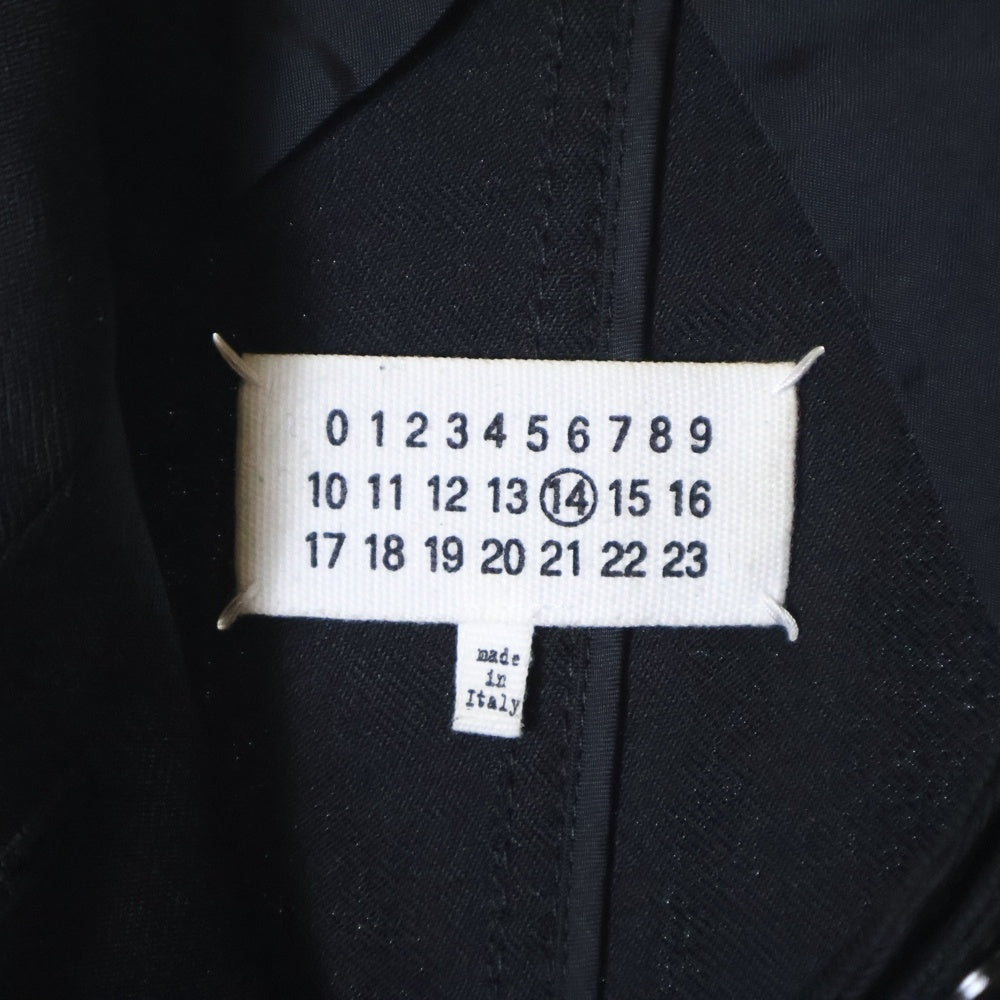 Maison Margiela 14(メゾンマルジェラ) 15SS エポーレット シングルトレンチ ステンカラー コート ブラック S50AA0023