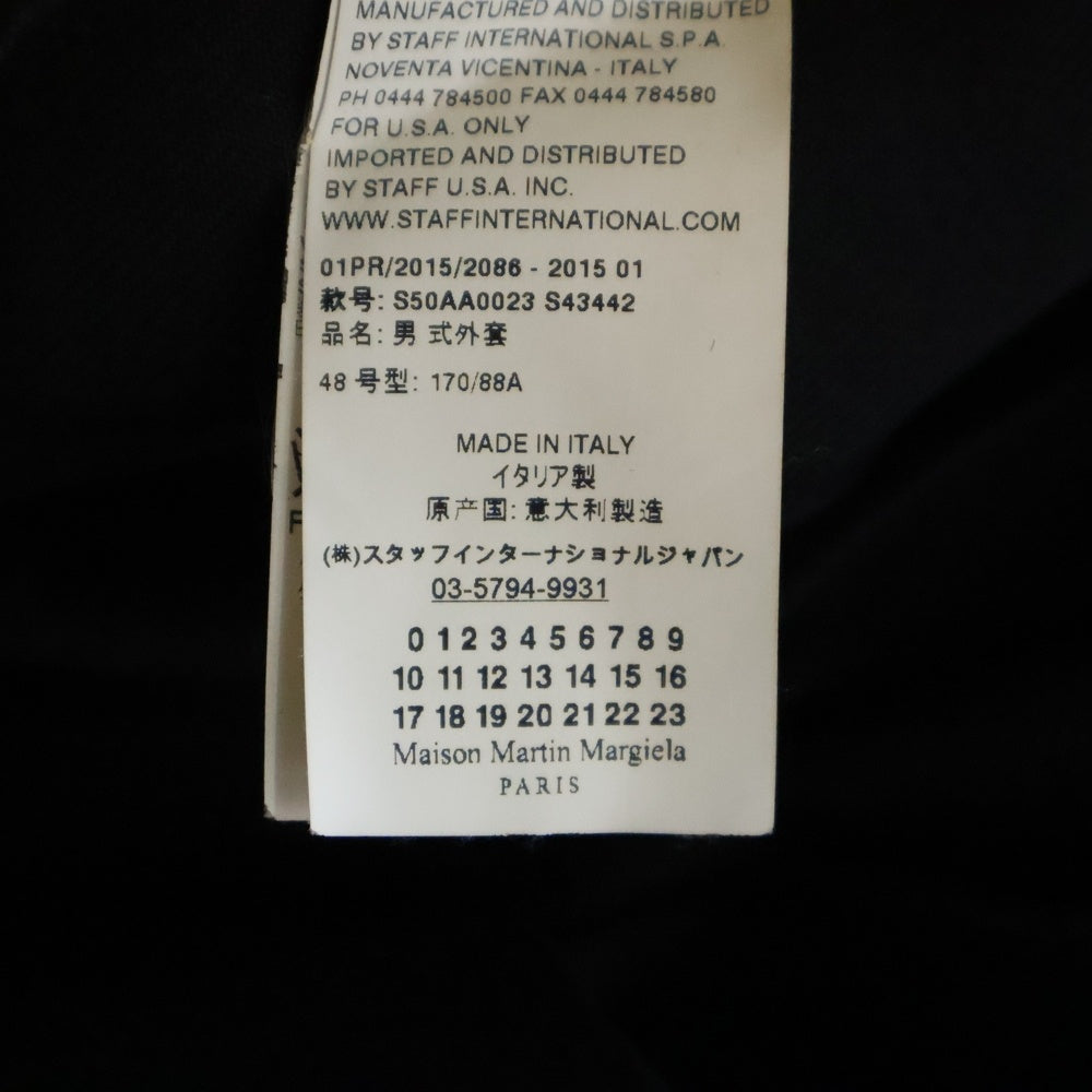 Maison Margiela 14(メゾンマルジェラ) 15SS エポーレット シングルトレンチ ステンカラー コート ブラック S50AA0023