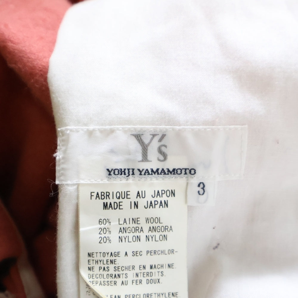 Y's(ワイズ) 03AW アンゴラ混 ラップスカート ウール パンツ ピンク レディース YU-T06-975