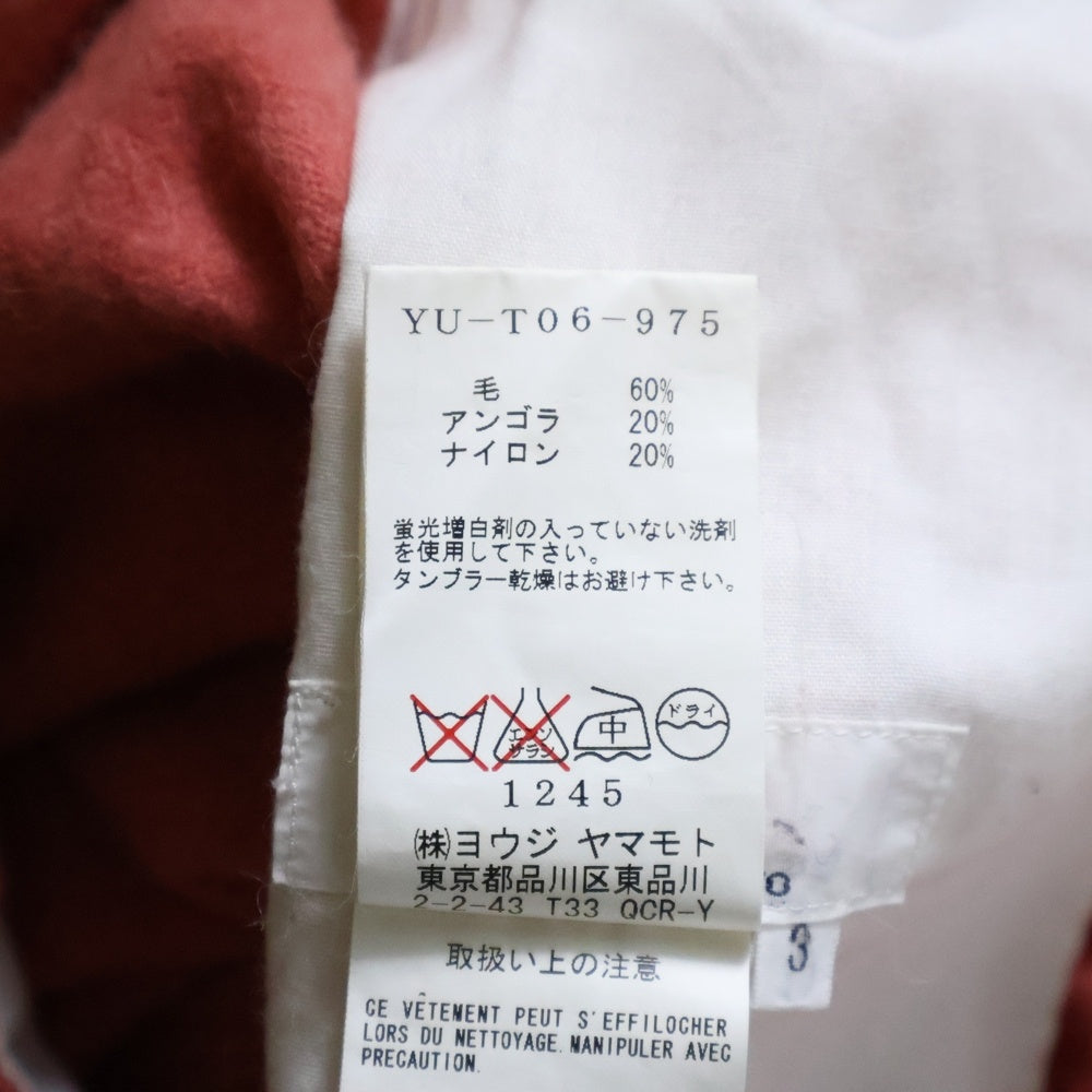 Y's(ワイズ) 03AW アンゴラ混 ラップスカート ウール パンツ ピンク レディース YU-T06-975