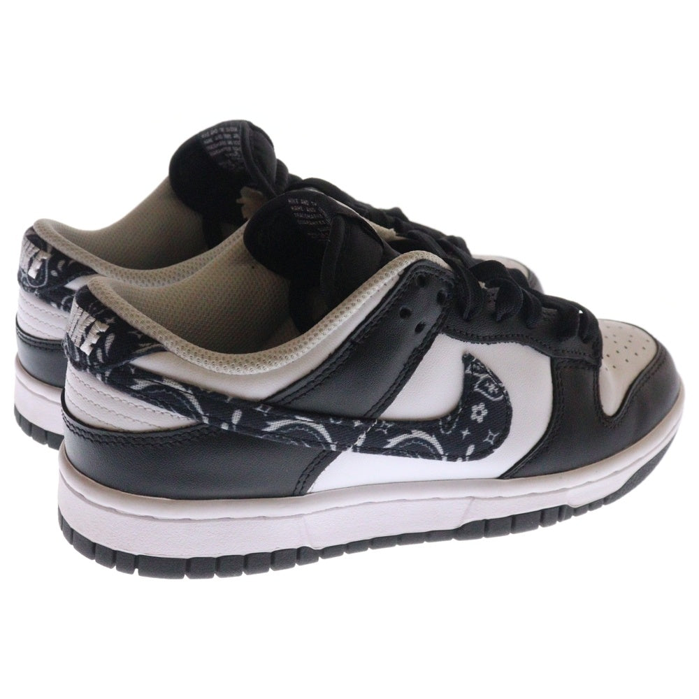 NIKE(ナイキ) WMNS DUNK LOW ESS BLACK PAISLEY ウィメンズ ダンク ブラックペイズリー ローカットスニーカー レディース ブラック/ホワイト US7/24cm DH4401-100